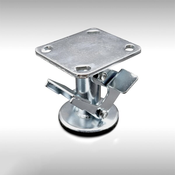 4" Stainless Steel Double Pedal Floor Truck Lck w/Top Plate